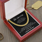 Gift for Husband Necklace gold chain in red box with engraved message from ShineOn Fulfillment