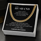 Gift for Husband Necklace gold chain in black box with romantic message from ShineOn Fulfillment