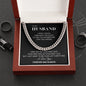 Gift for Husband Necklace with engraved message in a wooden presentation box by ShineOn Fulfillment