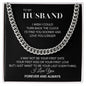 Gift for Husband Necklace with heartfelt message on black card by ShineOn Fulfillment