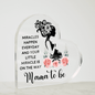 Gift for Mom Acrylic Heart with mama to be design and floral decoration by Someone Said Gift