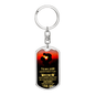 Someone Said Gift dog tag keychain with love message to son gift for mom and son