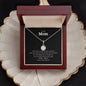 Gift for Mom Eternal Hope Necklace in silver with a heartfelt message in a wooden gift box by ShineOn Fulfillment