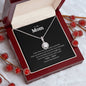 Gift for Mom Eternal Hope Necklace silver pendant with heartfelt message in red jewelry box
