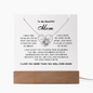 Gift for Mom Necklace Acrylic LED with heart pendant and loving message from ShineOn Fulfillment