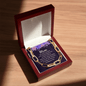 Gift for Mom Necklace by Someone Said Gift gold chain in a wooden jewelry box with a floral message card