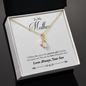Gift for Mom Necklace gold chain with crystal pendant in a black gift box by Someone Said Gift