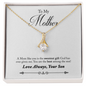 Gift for Mom Necklace by Someone Said Gift with gold chain and crystal pendant in Mother message box