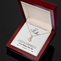 Gift for Mom Necklace gold chain with diamond heart pendant in wooden gift box by Someone Said Gift