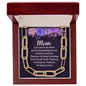 Gift for Mom Necklace gold chain with crystals in a wooden gift box from Someone Said Gift