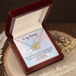 Gift for Mom Necklace with double heart pendant in a wooden box from ShineOn Fulfillment