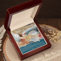 Gift for Mom Necklace by Someone Said Gift in heart-shaped pendant displayed in a wooden gift box