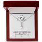 Gift for Mom Necklace silver pendant with sparkling stone in wooden gift box from Someone Said Gift