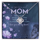 Gift for Mom Necklace featuring a silver pendant with crystals on a chain by Someone Said Gift