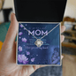 Someone Said Gift gift for mom necklace with silver pendant in a decorative box with floral and heartfelt message