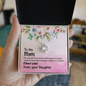 Gift for Mom Necklace with heartfelt message presented in floral gift box by Someone Said Gift