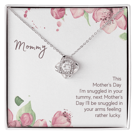 Gift for Mom Necklace by Someone Said Gift silver pendant with sparkling stones in floral box for Mother's Day