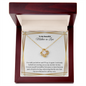 Gift for Mother in Law Necklace with gold chain and heart pendant in wooden presentation box