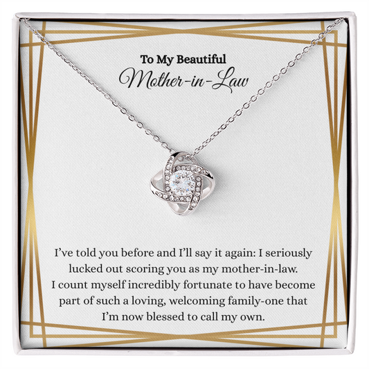 Gift for Mother in Law Necklace with sparkling pendant on silver chain in elegant box from ShineOn Fulfillment