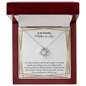 Gift for Mother in Law Necklace in silver with crystals in a wooden presentation box by ShineOn Fulfillment