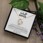 Gift for Sister Necklace with gold heart pendant and sparkling stone in elegant box from Someone Said Gift