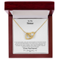 Gift for Sister Necklace with gold double heart pendant in a wooden display box by ShineOn Fulfillment