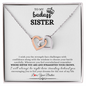 Gift for Sister Necklace by Someone Said Gift featuring two interlocking heart pendants in silver and rose gold