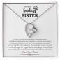 Gift for Sister Necklace heart pendant with crystal on silver chain in gift box from Someone Said Gift