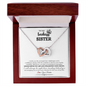 Gift for Sister Necklace with interlocking heart pendants in a wooden gift box by Someone Said Gift