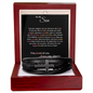 Gift for Son Bracelet by Someone Said Gift black leather bracelet with cross in wooden display box