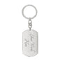 Gift For Son Dog Tag Keychain by Someone Said Gift with customizable engraved message