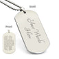 Gift for Son Dog Tag Necklace with customizable engraving on front and back by Someone Said Gift