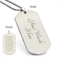 Gift for Son Dog Tag Necklace by Someone Said Gift with customizable engraved front and back