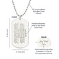 Gift for Son Dog Tag Necklace with luxury 24-inch ball chain and personalized engraving option