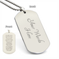 Gift for Son Dog Tag Necklace by Someone Said Gift with engraved heartfelt message and customizable back