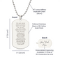 Gift for Son Dog Tag Necklace with polished stainless steel and luxury ball chain by Someone Said Gift