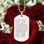 Gift for Son Dog Tag Necklace by Someone Said Gift with engraved inspirational message on silver pendant