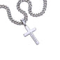 ShineOn Fulfillment silver cross necklace customizable with engraving gift for son necklace