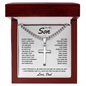 Gift for Son Necklace with silver cross pendant in elegant wooden box from ShineOn Fulfillment
