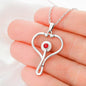 Gift for Soulmate Heart Necklace with silver chain and red gemstone pendant by ShineOn Fulfillment