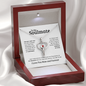 Gift for Soulmate Heart Necklace with red gem pendant in elegant wooden box by ShineOn Fulfillment