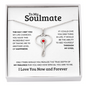 Gift for Soulmate Heart Necklace by ShineOn Fulfillment in a gift box with loving message