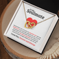 Gift for Soulmate necklace heart with gold intertwined heart pendants in a presentation box