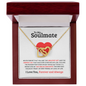 Gift for Soulmate necklace heart with gold intertwined hearts pendant in a wooden gift box