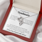 Gift for Soulmate necklace heart silver intertwined hearts pendant in red gift box