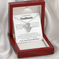 Gift for Soulmate necklace heart pendant in silver with gift box and romantic message card