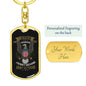 Gift For Veteran Dog Tag Keychain with I Served Army Veteran Design and Personalized Back Engraving