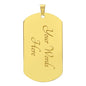 Gold personalized dog tag necklace with customizable engraving gift for veteran dog tag necklace