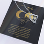 Gift for Wife Forever Love Necklace silver heart pendant with sparkling stone on romantic message card