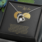 Gift for Wife Forever Love Necklace heart-shaped silver pendant with crystal in black box by ShineOn Fulfillment